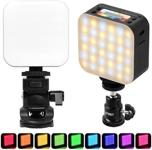 UTEBIT Portable Selfie Light for iPhone Portable Led Light for Photography with Mini Ball Head/2500K-9000K/2000mAh Rechargeable