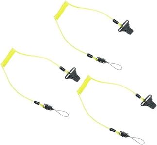 Coiled Lanyard,Hard Hat Lanyard with Clamp End,Hard Hat Tether,No Snag Design for Tools,Small Valuables,Weight Capacity 2lbs(Lime),3Pcs