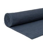 Live Well 360 Handmade Organic Cotton Yoga Mat Natural Yoga Mat - Yoga Rug - Exercise, Workout, & Fitness Rug Made of 100% Cotton - Woven Material - Absorbent & Washable - 78" x 27" (Gray)