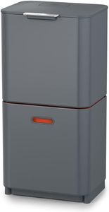 Joseph Joseph Totem Max 60L Kitchen Bin – Waste & Recycling, Odour Filter, Graphite