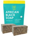 African Black Soap |200g x2| 400g Total| 100% Natural, Plant-Based, Cruelty-Free |Packed in Canada| By Amriel Co.