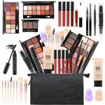 Delymol All in One Makeup Gift Set for Women Full Kit for2x14-color eyeshadow palettes,5xlipgloss sets,mascara,eyeliner,eyebrowpowder,eyebrow pencil, foundation, highlighter stick