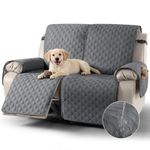 TAOCOCO Recliner Covers,2 Seater Recliner Slipcovers,Waterproof Recliner Sofa Protector,Armchair Covers with Pockets,Non Slip Reclining Sofa Covers,Arm Chair Covers for Pets/Dogs/Kids(Dark Grey)
