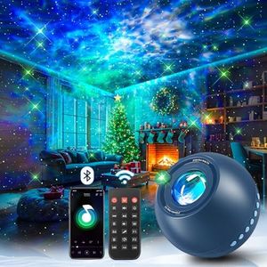 PIKOY Galaxy Projector with Gift Box,【15 Colors】 Girls Gifts Star Projector, [15 White Noises+Bluetooth+Remote] Boys Gifts, Sensory Lights