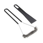 Morsø Grill Brush and Grill Scraper, Stainless Steel Brush and Nylon Scraper, 2in1 Grill Cleaning Set