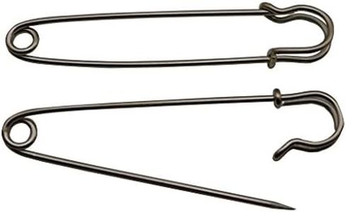 Amanaote Silvery Safety Pins 89mm X 20 mm Size Jewelry for Kilts Blankets Skirts Crafts Pack of 10