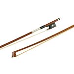 MI&VI NB-510 Brazilwood Violin Bow (1/8 Size) with Ebony Frog | Octagonal Silver Mount | Well Balanced | Light Weight | Real Mongolian Horse Hair - MIVI Music