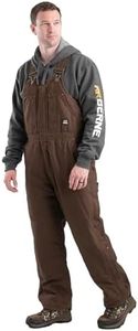 Berne Men's Highland Washed Insulated Bib Overall, 2X-Large Regular, Bark