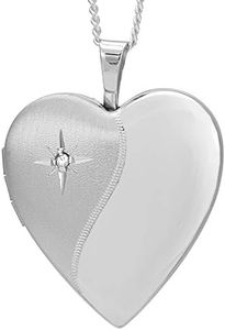 medaglia a diamante Argento sterling con collana 46cm