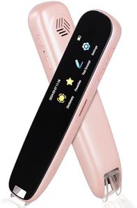 Scan Reader Pen, OCR Digital Translator and Reading Pen For Dyslexia Autism Students, Smart Voice Pen Support 112 Language Voice Translation Offline Scanning Reading for Meetings Learning Travel, Pink