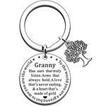 JMIMO Granny Keyring Gifts From Granddaughter Grandson Grandchildren Family Tree Gifts for Granny Grandmother