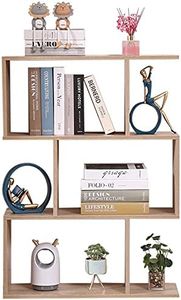 Etnicart - Libreria Scaffale Rovere Ufficio Moderna Contemporanea Bifacciale Divisorio Legno Casa Giorno 70x23.5x96 Autoportante Mensole Scaffali Cubi Muro Design Ingresso Soggiorno Divisoria
