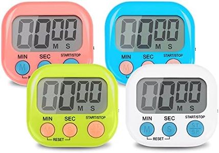 4-Piece Multi-Function Electronic Timer, Learning Management, Suitable for Kitchen, Study, Work, Exercise Training, Outdoor Activities(not Including Battery).