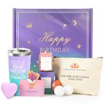 Birthday Gifts for Women, Happy Birthday Candle, Gifts Basket for Women, Gifts for Friends, Sister Mom Wife Her Girlfriend Coworker Bestie BFF Female Unique Women Who Have Everything