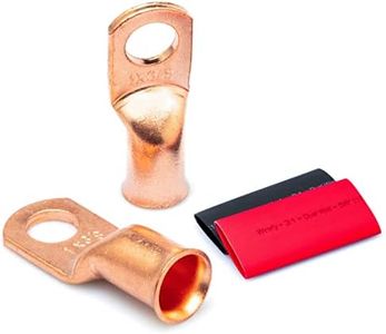 Wirefy Wire Lugs - Copper Cable Lugs - Battery Wire Connectors - Ring Terminals - Crimp Battery Cable Ends - 10 PCS
