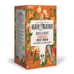 Heath & Heather Organic Tumeric Root Brew Teabags with Ginger, Apple & Cinnamon | 1 Pack of 20 Tea bags