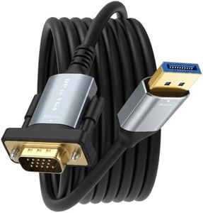 ZVOIYKM DisplayPort to VGA Cable 1.8m/6ft, Aluminum DP to VGA Converter, 1080P@60Hz Unidirectional, Gold-Plated & Pure Copper Core, Compatible with Monitor, Projector, Desktop PC