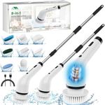 Lefree 2024 Electric Spin Scrubber, Electric Cleaning Brush with 8 Replaceable Heads, 2 Speeds Power Electric Scrubber Brush for Bathroom Tub, Floor, Grout, Tile and Shower Glass