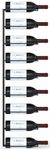 The Rack Co. Wall Series - Bottle Neck First Center Frame Wall Mount Wine Bottle Rack + Free Wine Bottle Opener Corkscrew Included (9 Bottles)