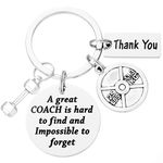 HUTIMY Fitness Coach Gifts for Men Women Keychain Best Funny Coaching Thank You Gift for Crossfit Coach, Stainless Steel, Medium