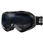 OutdoorMaster OTG Ski Goggles - Over Glasses Ski/Snowboard Goggles for Men, Women & Youth - 100% UV Protection (Black Frame + VLT 8% Black Lens)