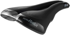 Selle Italia S 5 Superflow Road Bike Saddle Hi-Viz - Comfortable Gel Bike Seat for Commuting, Fitness, City, and Leisure Biking - Road Bike Seat for Men and Women, Black, 255 x 160mm, 325g (SI510838)