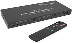 FeinTech VAX04101A HDMI eARC Pass Switch 4x1 for 3 HDMI Sources, Soundbar and TV Projector 4K HDR Dolby Atmos