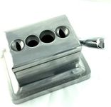 CiGuru CCTB002 Cigar Cutter Cigar Table Cutter Table Top Desk Cigar Cutter Guillotine & V Cut Large 4 Sizes - Silver