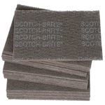 3M Scotch-Brite Ultra Fine Grade 07448 Hand Pad, Case of 20, 6 in x 9 in Hand Pads, Nonwoven Silicon Carbide, Surface Preparation, Scuffing, and Cleaning, Gray