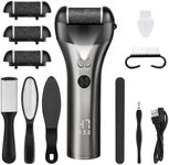 Lychico Electric Foot File Hard Skin Remover, Rechargeable Waterproof Callus Remover Foot Care Utensil, Professional Pedicure Tools for Hard Cracked Dry Dead Skin/Feet Care Exfoliator