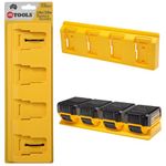 48 Tools DeWalt 18V & 20V Battery Holder - Durable Wall Mount Storage for Cordless Power Tool Batteries, Easy Install, Commercial-Grade ABS