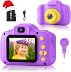 GKTZ Toys for Girls Age 3-8, Kids Camera Digital Video Toddler Camera Children Camcorder Birthday Gifts for 3 4 5 6 7 8 Year Old Girls with 32GB SD Card