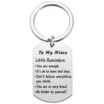 Little Reminders Keychain, Mental Health Gift, You Are Enough Key, Daily Affirmation Inspiration Uplifting Quotes, Self Love, Niece Silver, Medium