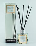 Sweet Ginger & Lime Reed Diffuser - Clyde Candles, Luxury Diffuser Oil with a Set of 7 Fibre Sticks, Best Aroma Scent for Home, Kitchen, Living Room, Bathroom. Fragrance Diffusers set with sticks