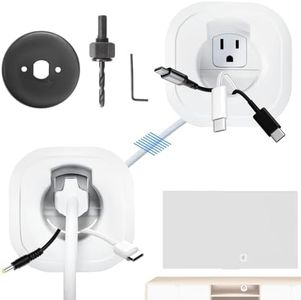in Wall Cable Management Kit for Wall Mounted TV - Professional Cord Hider with Spacious Pass-Through & All-Inclusive Tools Hide TV Cords Power & Low Voltage Wires Perfect for Home Theater Gaming