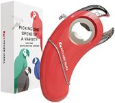 Kitchen Mama Epic One Multifunction Opener: A Pick Ergonomic Opener- Magnetic Bottle Opener, Beer & Soda Can Opener, Pull Tab Opener, Jar Opener for Weak Hands and Arthritis, Funny Gift (Red)