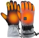 Heated Gloves for Men Women, Rechargeable 5000mAh Battery Electric Heating Gloves, 3 Temperature Setting Levels, Touchscreen Hand Warmer for Motorcycle Riding Cycling Fishing Ski Hiking