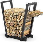 Eminence Lifestyle Firewood Rack Log Holder, Fire Wood Rack Storage Stand with Kindling Holder for Indoor Fireplace, Outdoor Patio