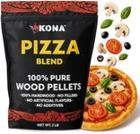 Kona Pizza Blend Wood Smoker Pellets, 100% Natural Hardwood - Rich Smoky Flavor - Ideal for Pizza Ovens, Smokers, and Smoker Tubes - 2 Pounds