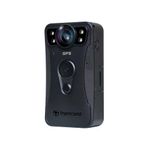 Transcend DPB40 DrivePro Body Camera 128GB, STARVIS 2 Police Body Camera with 1440P QHD/IP68 Waterproof/Electric Image Stabilization/Night Vision/WiFi/Bluetooth/GPS, for Law Enforcement, Delivery