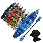 Riber One Person Sit on Top Kayak Starter Pack- Ideal for Beginners - Multiple Colours (Blue & White)