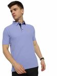 STELLERS Men's Golf Premium Polo T-Shirt Wrinkle Free Quick Dry Soft and Feather Touch Feel Regular Fit Light Purple X-Large