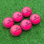 FORTRESS Cricket 'Incrediballs' [6 Pack] - Senior/Junior Cricket Balls | Foam Balls With Traditional Seams | Cricket Training & Practice - Pink or Red Cricket Ball (Pink, Senior)