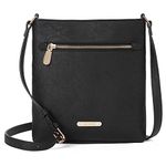 BOSTANTEN Crossbody Purse For Women Vegan Leather Purses Small Purses For Women Crossbody Bag Ladies Shoulder Handbags Black