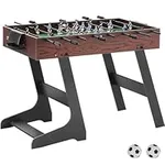 VEVOR Folding Foosball Table, 42 inch Standard Size Foosball Table, Indoor Full Size Foosball Table for Home, Family, and Game Room, Soccer with Foosball Table Set, Includes 2 Balls