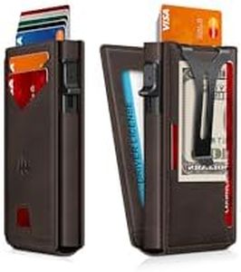 Wallet for Men, Slim Minimalist Wallet with Money Clip ＆ ID Window, RFID Blocking Pop-Up Credit Card Holder, Smart Auminum Mens Wallet Holds 9-13 Cards (Magnetic Closure, Gift Box)