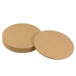 sourcing map Cork Coasters Wooden Trivet Drinks Mats, Round 6 Inch Diameter, 0.15 Inch Thick for Home Bar Kitchen Restaurant Lab, Yellow, Pack of 6