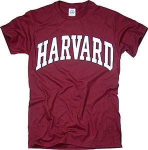 Harvard University T-Shirt - Arched Block - Crimson -L