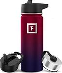 Iron Flask Sports Water Bottle - 530 ml, 3 Lids (Straw Lid), Vacuum Insulated Stainless Steel, Double Walled, Thermo Mug, Metal Canteen