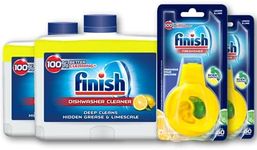 Finish Dishwasher Freshener and Cleaner Multipack, Lemon, 2 x Dishwasher Cleaners, 2 x Dishwasher Fresheners